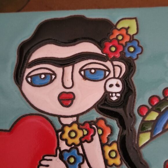 Day of the Dead Mermaid Tile - Picture 2 of 6